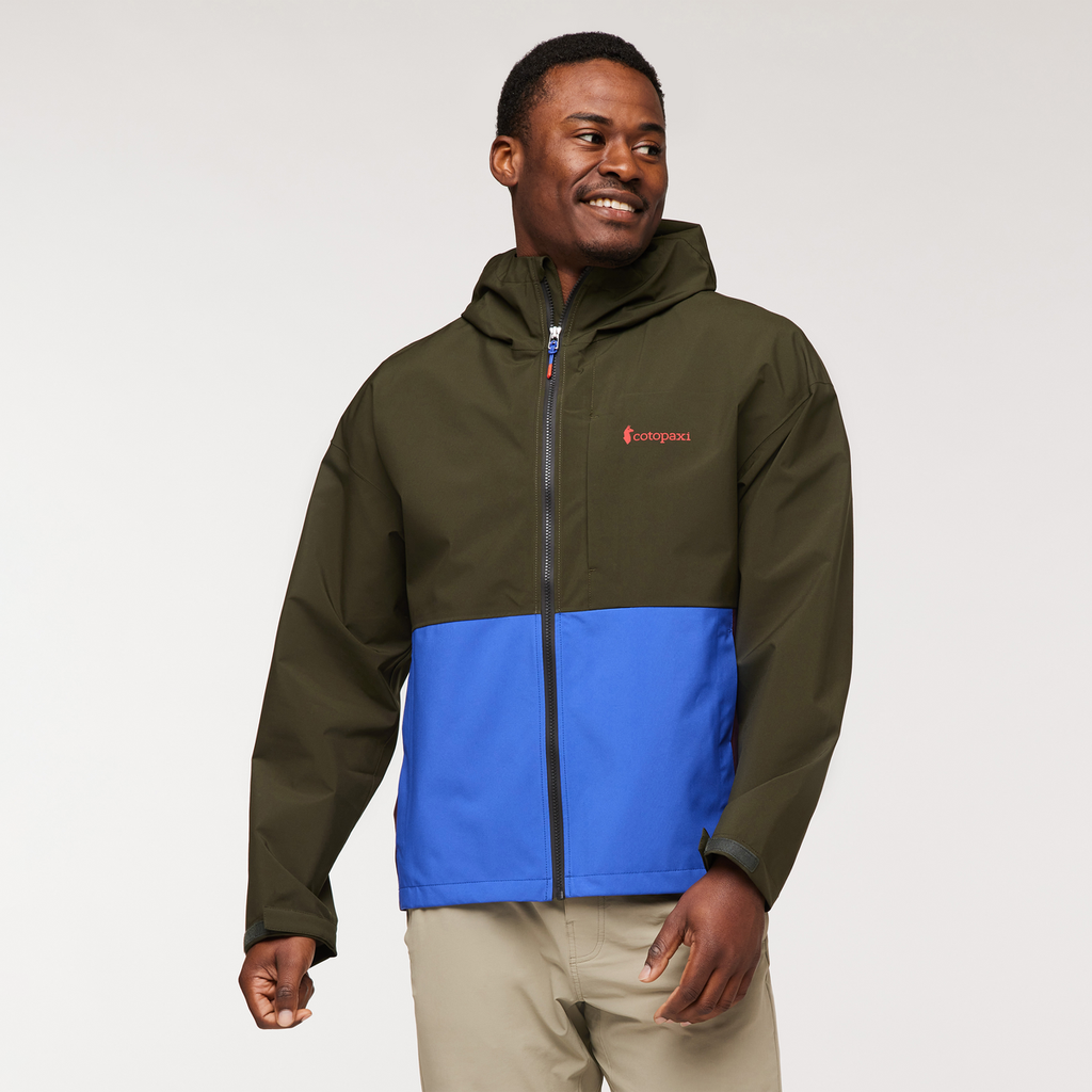 Rain Jacket, Hooded Full Zip Water Resistant Breathable Rain Coat L / Red