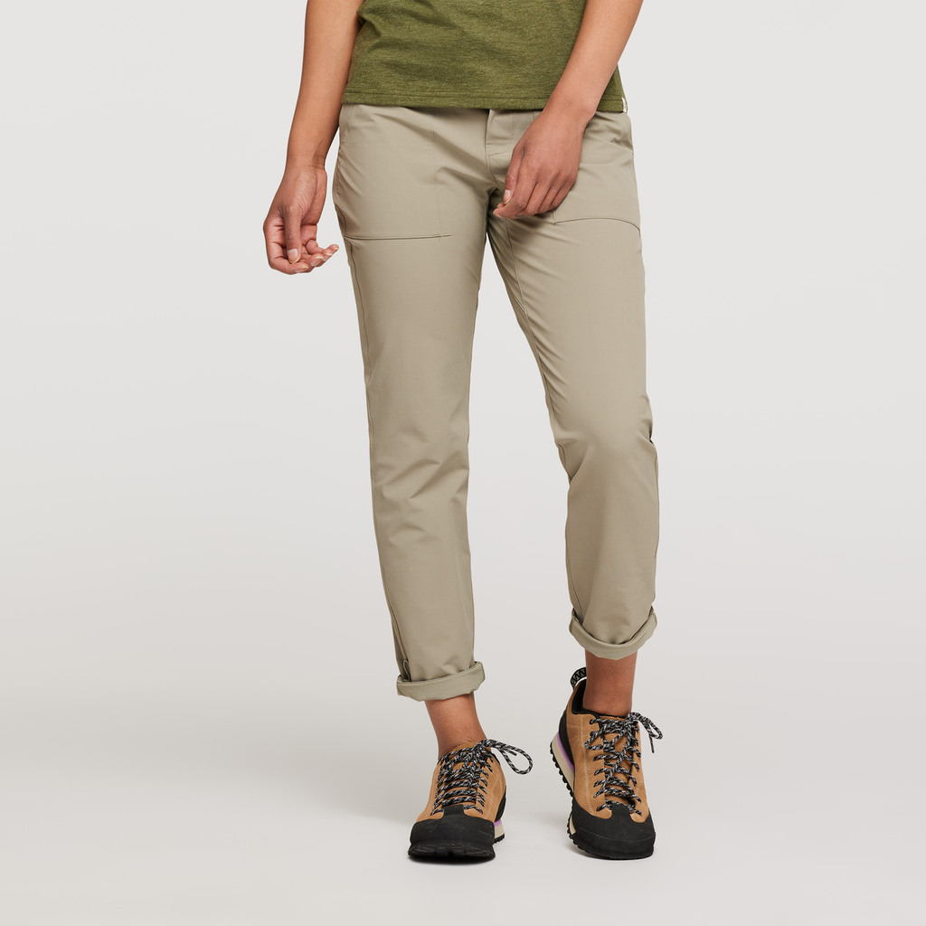 Wholesale Womens Straight Leg Cargo Pants With Bungee Cord Ties